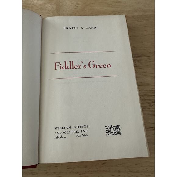Fiddler's Green by Ernest K Gann HC/BC/DJ/1st Edition 1950 Book Novel Adventure - Picture 4 of 15